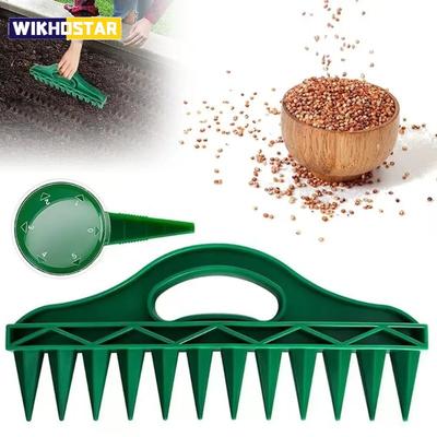 Durable Plastic Hand Dibbler Garden Seeder Tool, 12-Hole Fast Seeding, Waterproof Planting Aid for Efficient Gardening