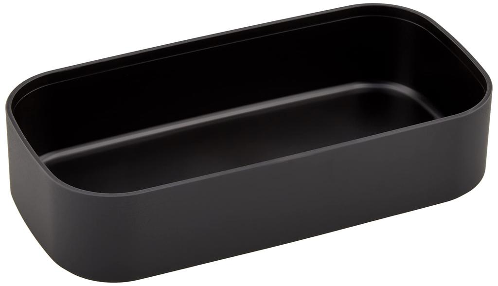 Yamanaka Nature Wood Square Lunch Black Lacquerware, Grain, One-Tier Box, & Brown, M17064-1