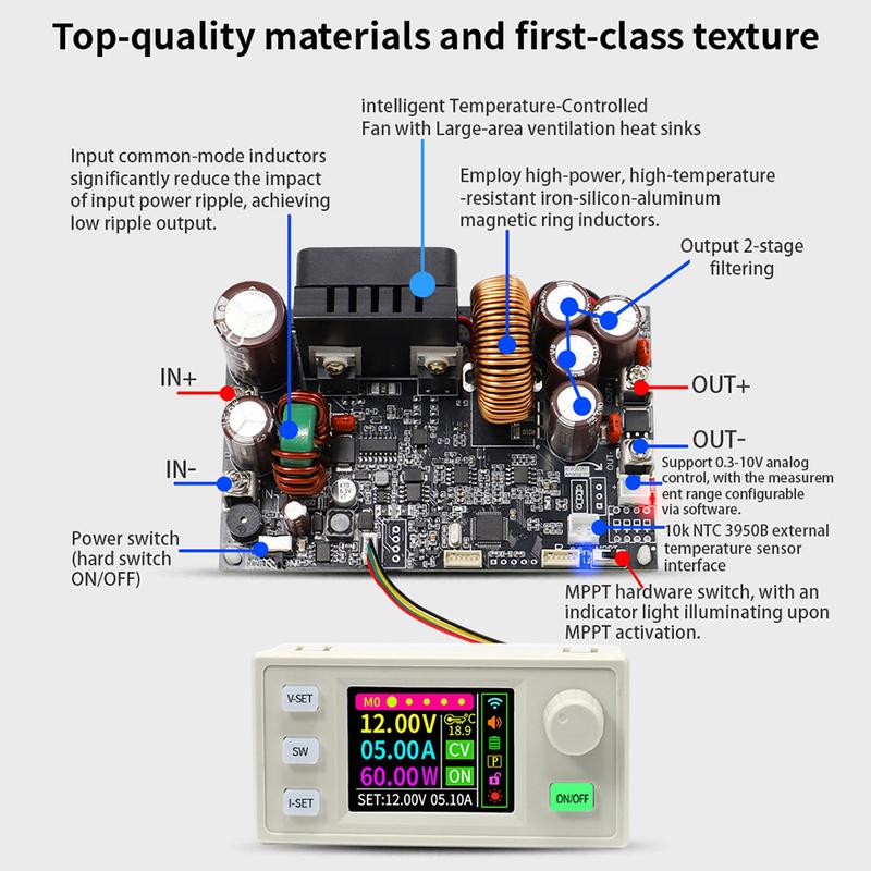 Upgrade XY7025S CNC Step-Down DC Adjustable Stabilized Voltage Power Supply 0-70V 25A 1750W Constant Voltage/Current Module