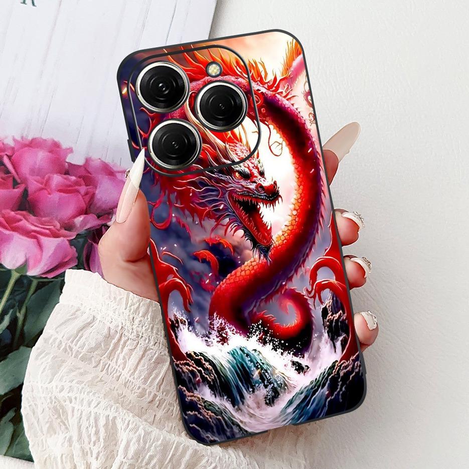 Für Tecno Spark 20 Hülle Spark 20C BG7 BG7n Coole Drachenmuster Hülle Weiche Silikonhülle Für Tecno Spark 20 Pro Spark20 Pro+ Taschen
