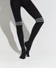 Ilogongchil [3Pack] 1507 Athletic Stripe Over-The-Knee Socks - Snow White/Black