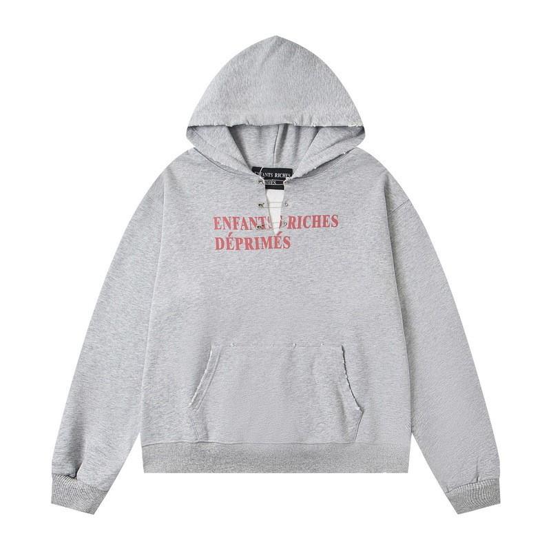 Mens Oversized Streetwear Hoodie With Distressed Zipper Graphic Print Cotton Long Sleeve Pullover Casual Wear