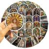 10/30/50pcs Gothic Glass Style Tarot Card Stickers  Graffiti Decals Water Bottle Phone Guitar Cool Sticker Packing