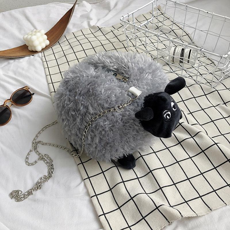 

Cute cartoon doll satchel female, personalized doll shoulder messenger bag ugly cute student plush bag