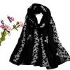 A Women's Fashionable Embroidered Embroidered Soft Edged Thin Scarf Shawl