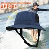 Wide brim sun hat foldable hiking fishing hat men's sun protection fisherman hat
