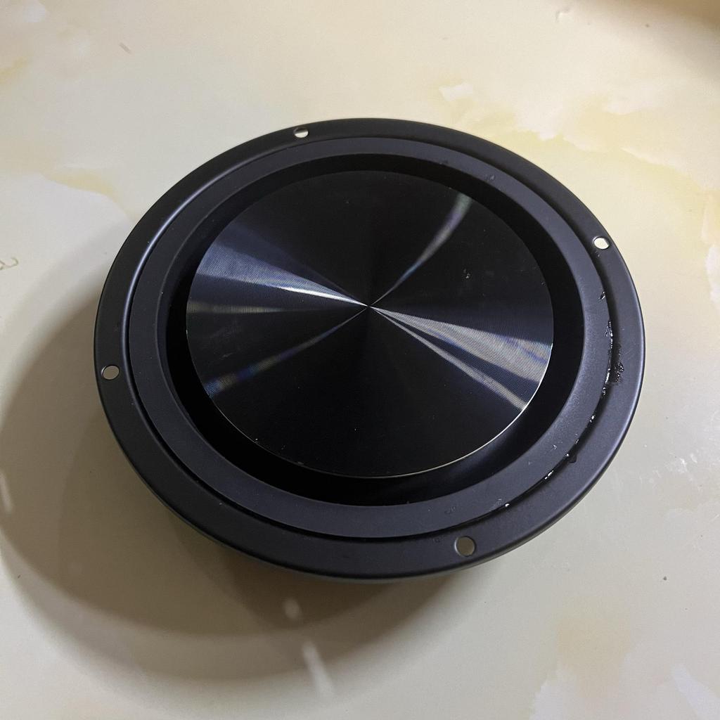 4" x 3" Inverted Edge Bass Diaphragm Radiator with 5" x 6" Bracket for Passive Vibration Cones - Audio Accessory