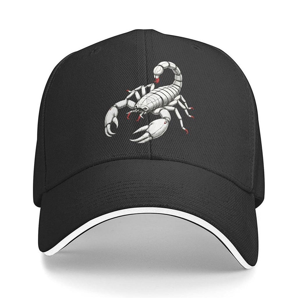 Unisexs Black Scorpion Graphic Hat Wide Brim Hunting Camping Casual Outdoors Bold Scorpion Desig Sandwich Baseball Cap