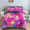 Mushroom Duvet Cover Set Trippy Drawing Hippie Design Psychedelic Bedding Set Comforter Quilt Cover Single Double Queen King