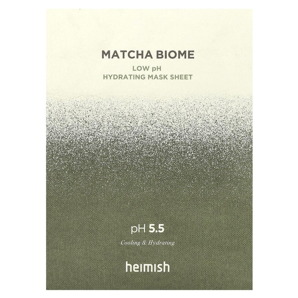Matcha Biome, Mildly Acidic Hydrating Beauty Mask Sheet, 5 Sheets, 30Ml Each