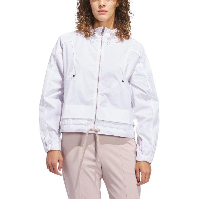 

Adidas Casual Minimalist Hooded Loose Jacket Women Jackets White JC9253 S
