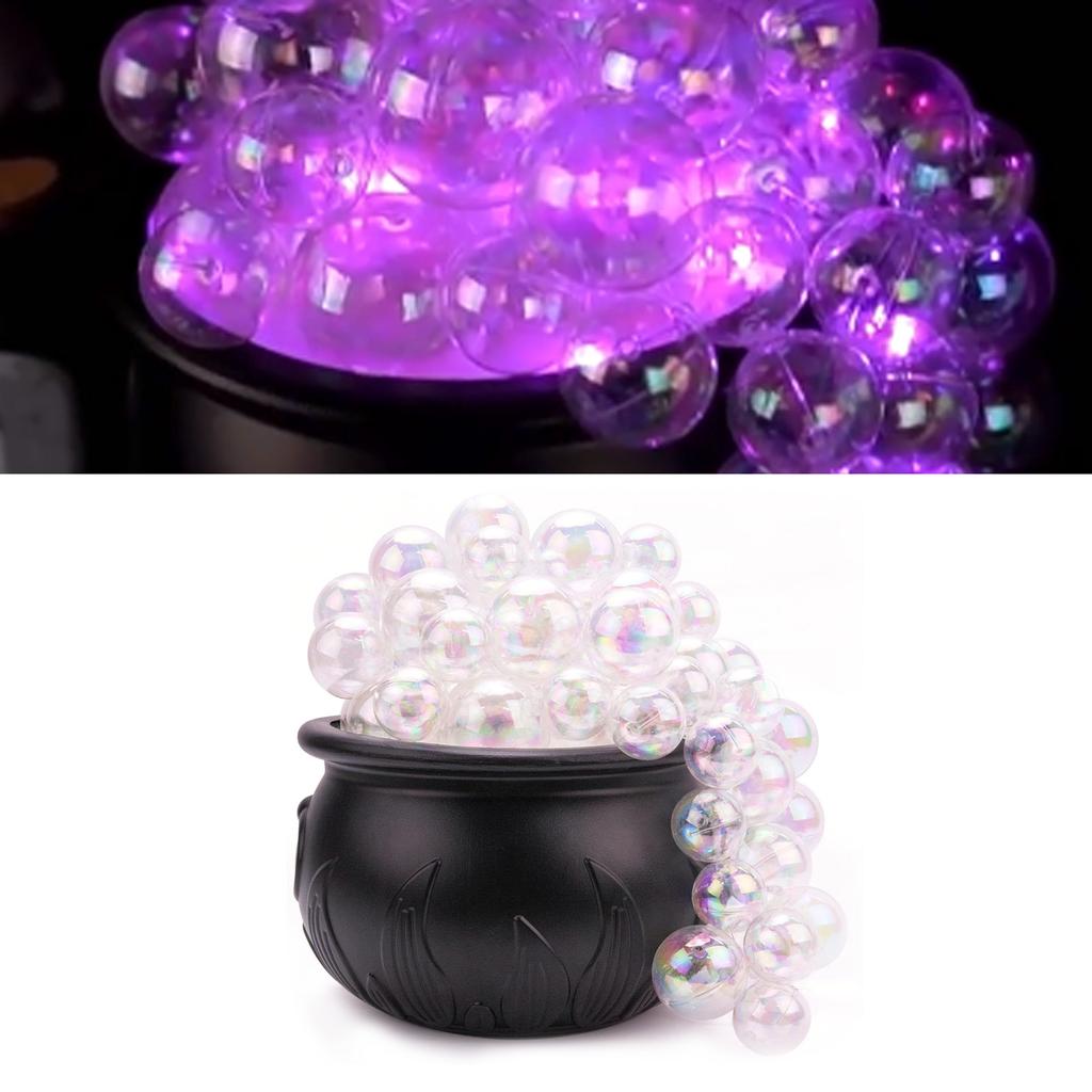 Bubbling Cauldron Ornament Unique Practical Vintage ABS Witches Bubbling Cauldron Multifunctional Violet Light for Party
