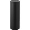 Yamazaki Home Tower Runde Toiletten-Mülleimer Schlanker Mülleimer mit Deckel und Halter für Innenbeutel, Mattschwarz 10988