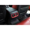 For Dodge Challenger 2015-19 Red Carbon Rear Seat Air Vent Outlet AC Frame Cover