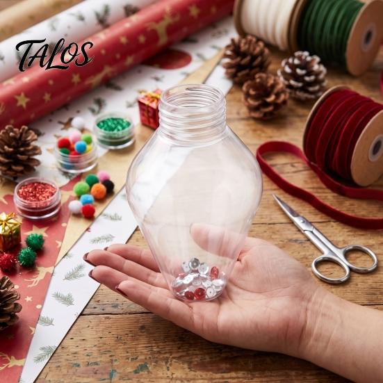 Transparente Einmachgläser für Bastelarbeiten Weihnachtsglockenform Vorratsglas, Wiederbefüllbare Lichter Hängende Kugeln Schmuckstück, Baumanhänger Feiertag Zuhause Party