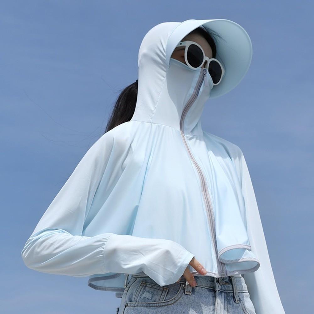 Long Sleeve Ice Silk Sun Shirt UV Protection Summer Jackets Sun Protection Clothing  for Cycling