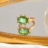 Shiny Oval Shape Rhinestone Ring Multicolor Finger Ring Gift Candy Color Statement Ring  Wedding