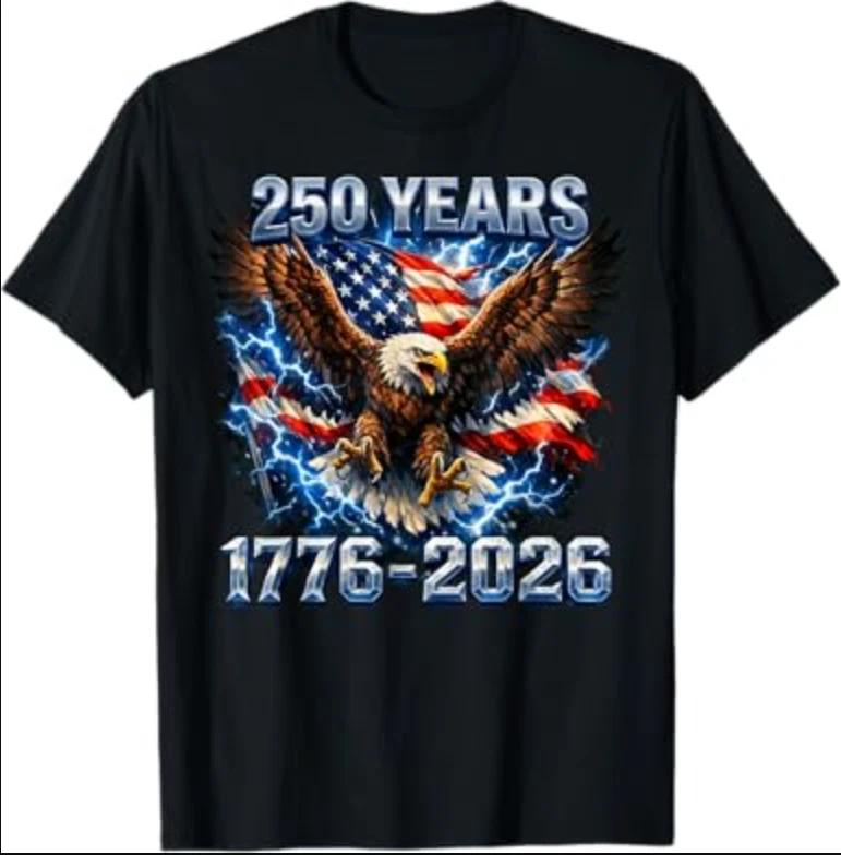 American Bald Eagle 1776-2026 250 Anniversary USA T-Shirt S
