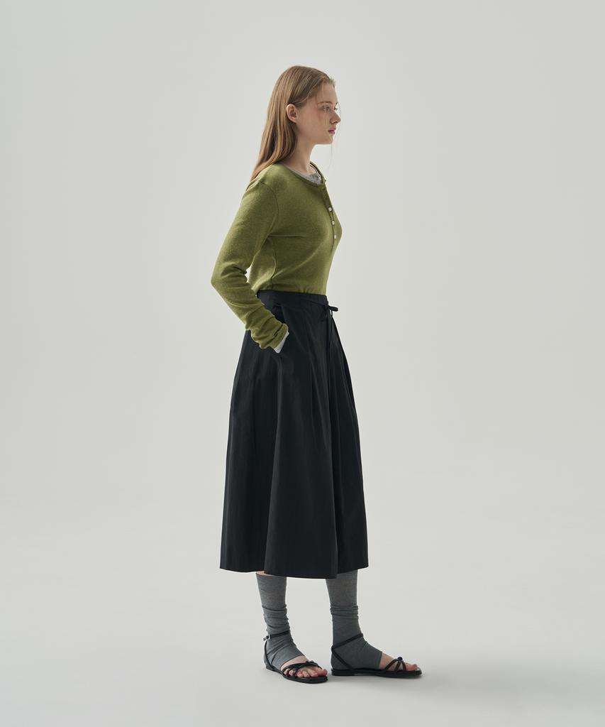 Deuloupisumeon Whale Henley Neck Long Sleeve T-Shirt [Olive]