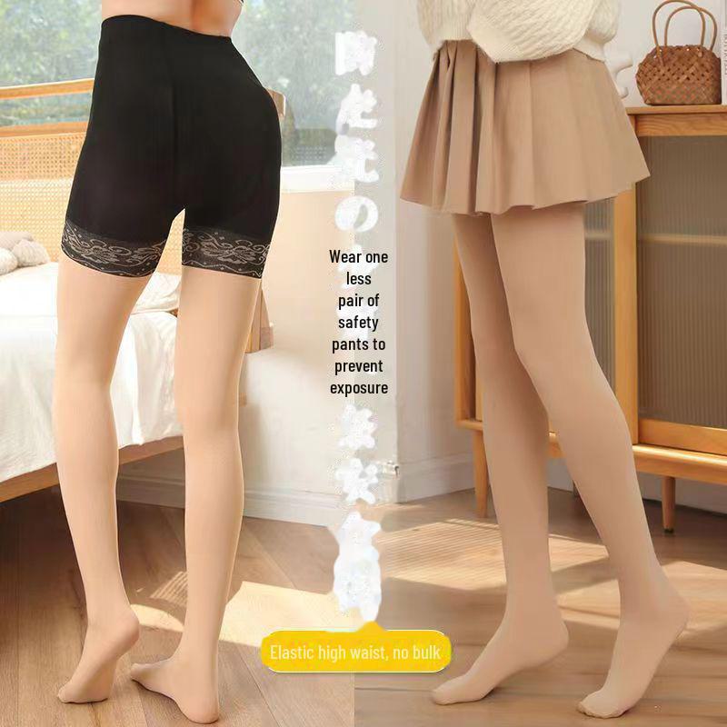 Damen Faux Oberschenkelhohe Gespleißte Strumpfhose - Einteiliger JK-Stil, Frühling/Herbst Dünne Overknee-Strümpfe