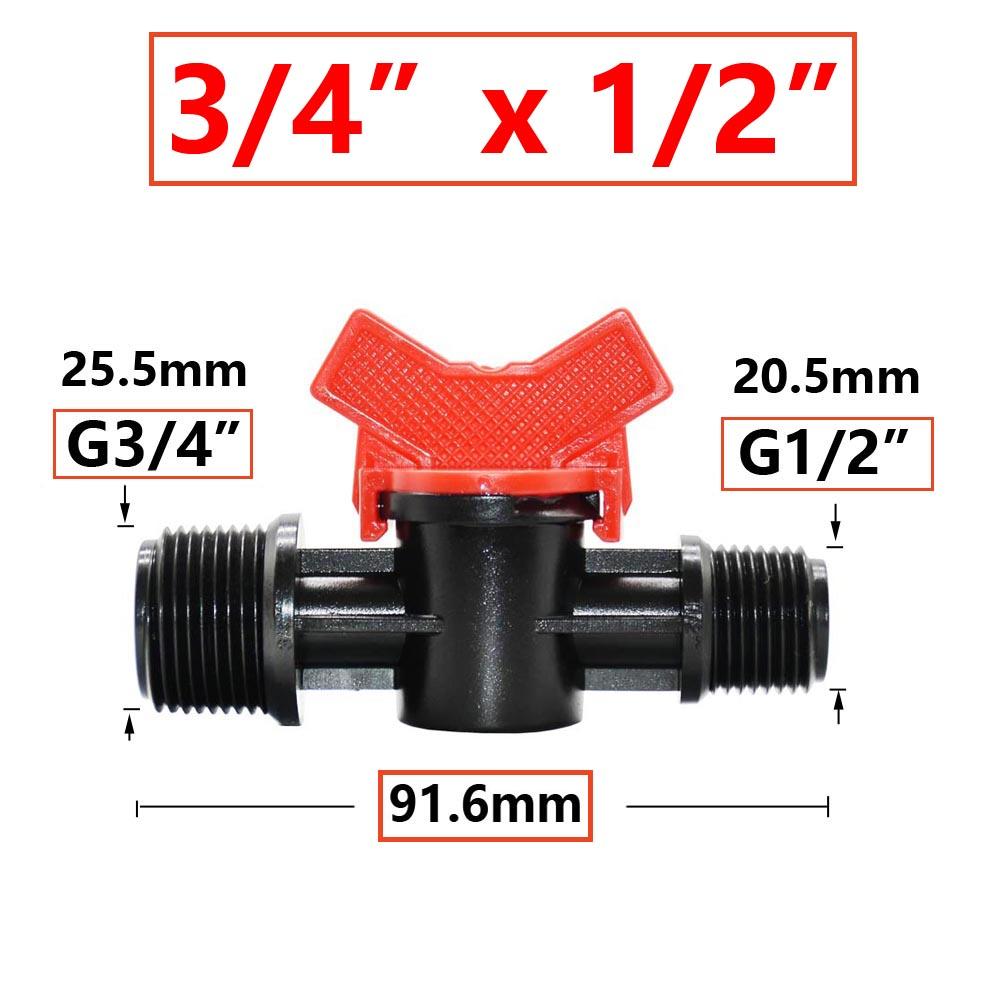 Garden Tap1/2 3/4" Male Female Thread Tap Connector Irrigation Miniature Valve Water Flow Control Valve Crane Quick Fittings