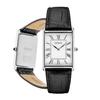 Parallel Import SEIKO Essentials SWR049 Wristwatch Mens Womens Reverse Analog White Black Leather Strap