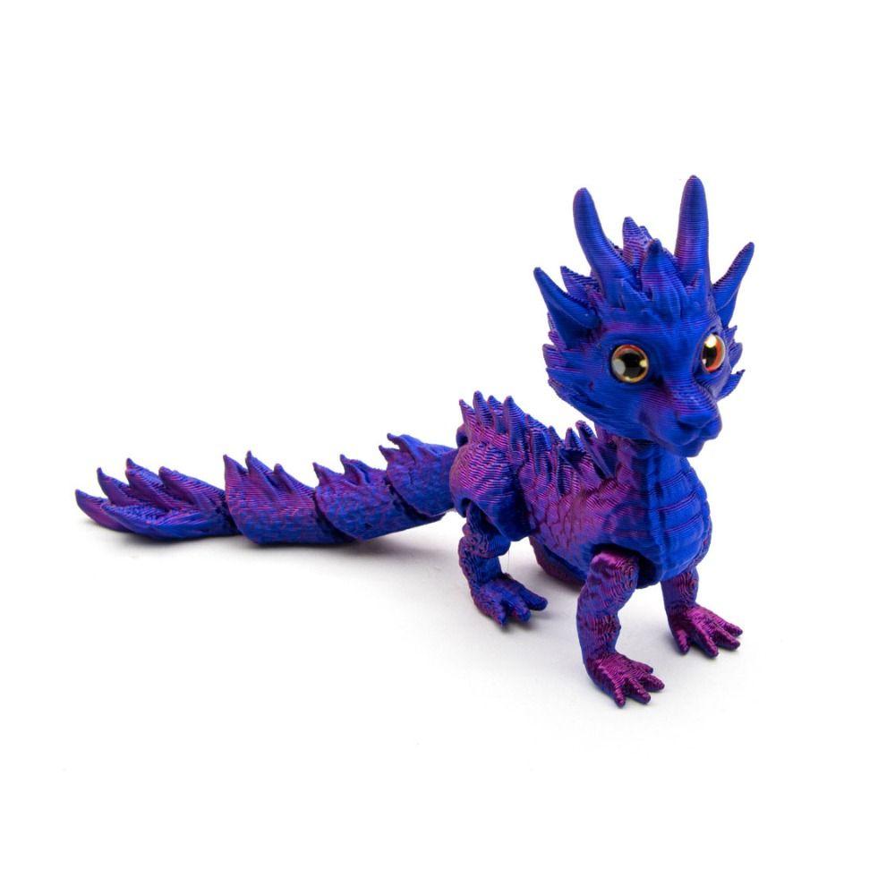 Long Haired Dragon Model Toy Home Office Dragon Action Figure 3D Printed Dragon  Garden Decoration
