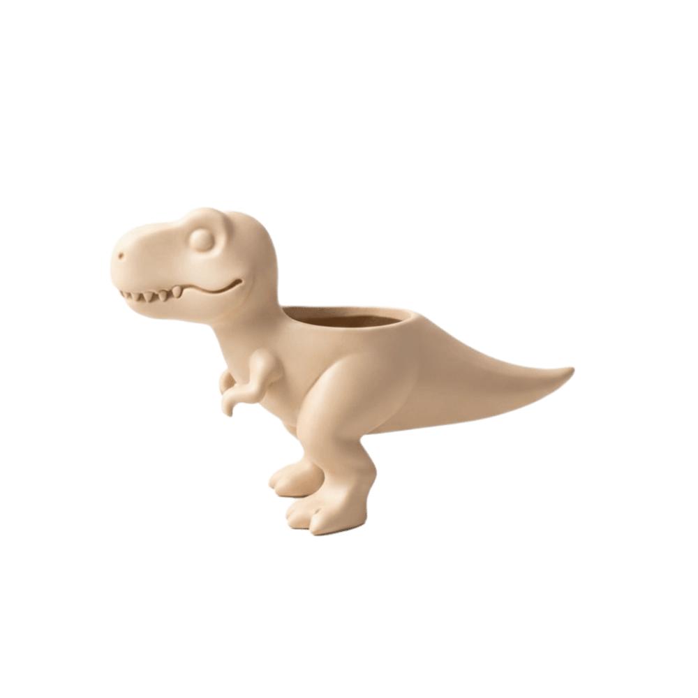 3D Printed Dinosaur Flowerpot Ornaments Mini Potted Planter Dinosaur Statue T-Rex Plant Pot Gift