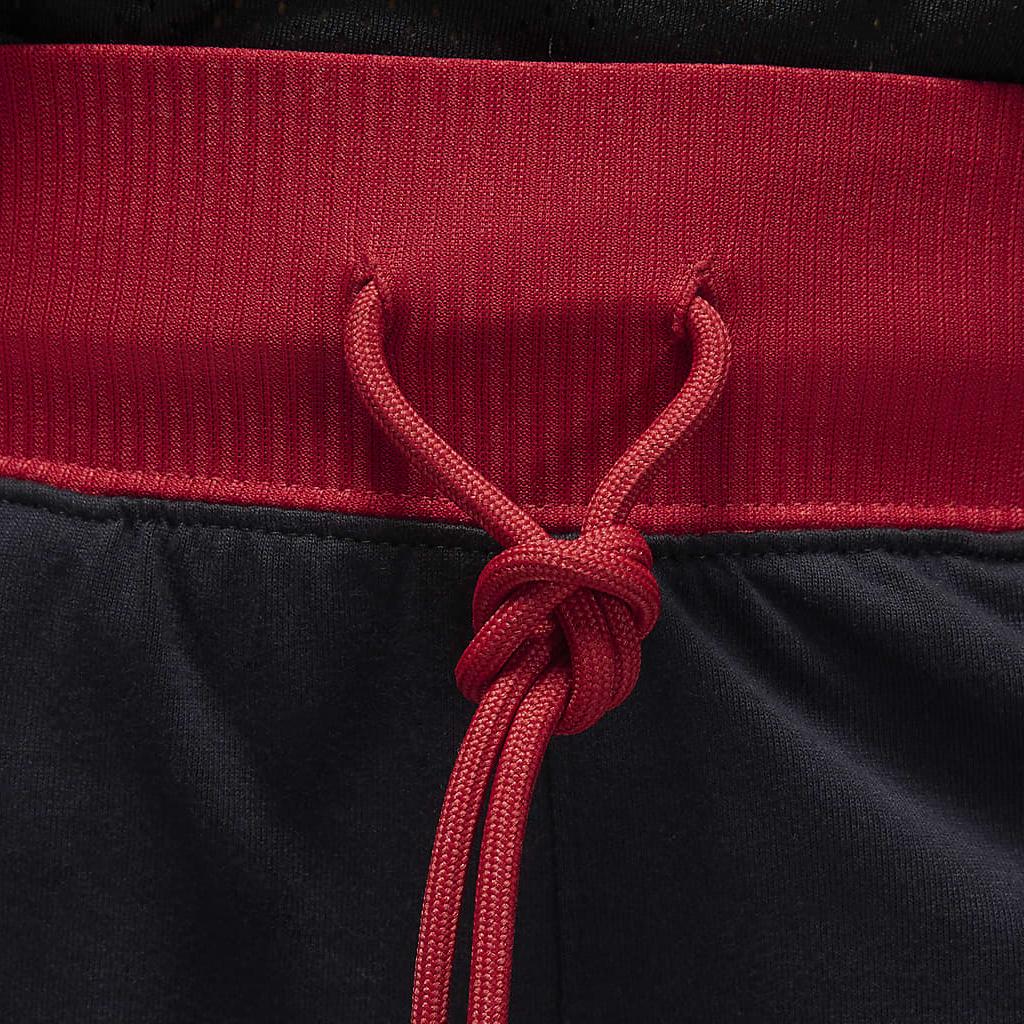 Jordan Colorblock High-Waisted Drawstring Shorts Women Bottoms Red Black DZ3353-010