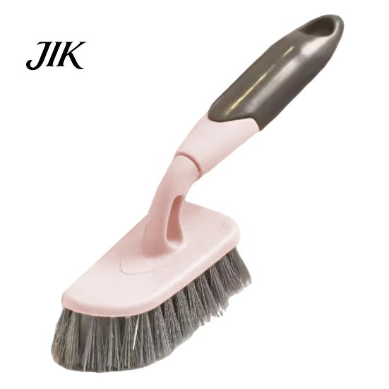 Heat-resistant Bristle Brush Household Floor Ergonomic Non-Slip Handle Hard Bristles Heavy-duty Grout Cleaner Scrubber Kitchen Bathroom Heavy-Duty розовый