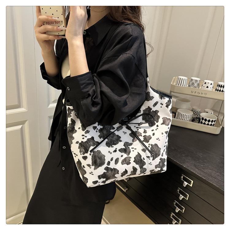 Fashion Large Capacity Tote Bag Women Shoulder Bag PU Leather Handbag Shopper Storage Bag