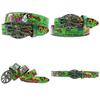Croatian Rhinestone Graffiti Leather Y2K Belt: Versatile European & American Style
