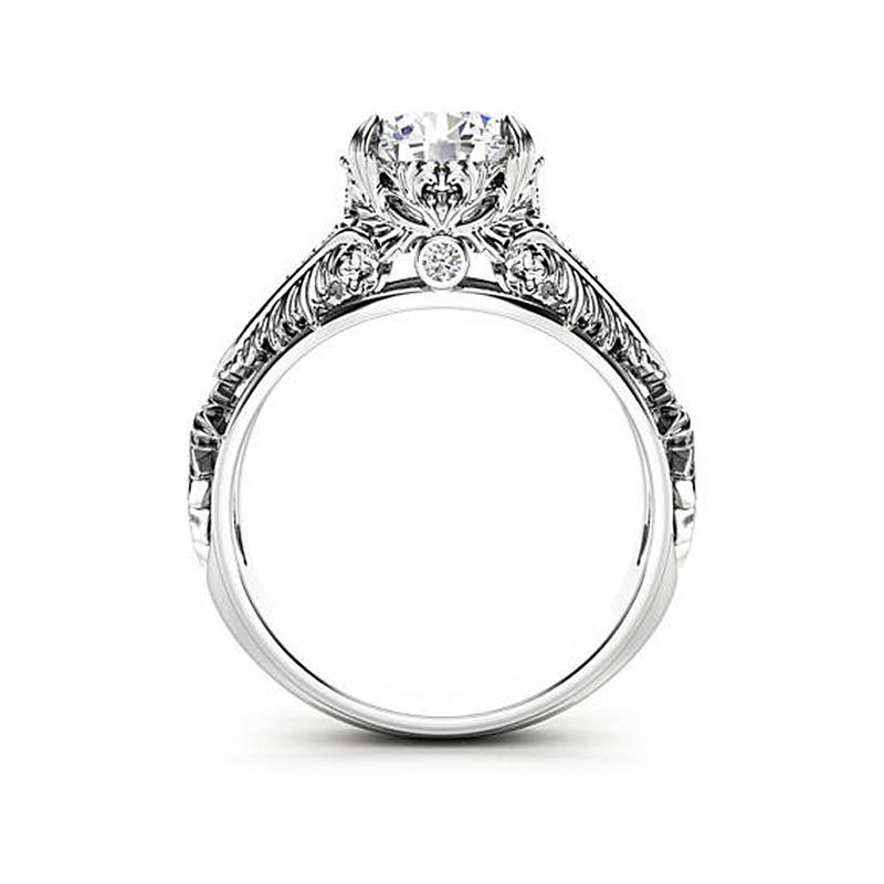 Small Jewelry Soft Line Ring, Zircon Diamond Wedding Ring.