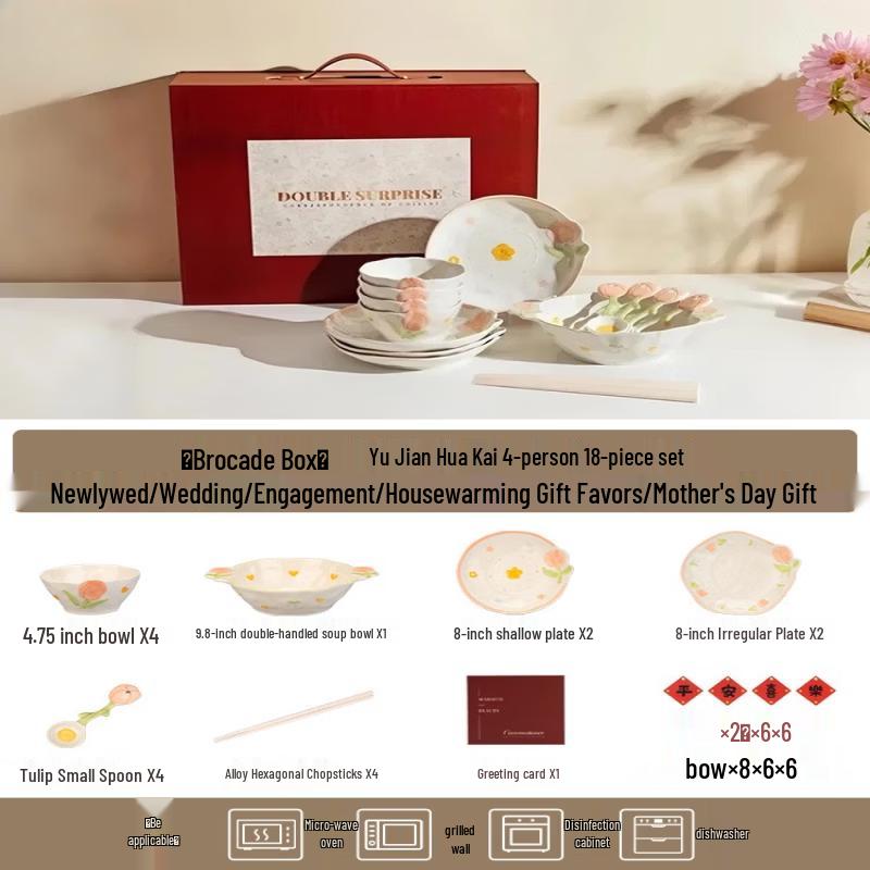 Wuhe Yujian Huakai Dinnerware Set
