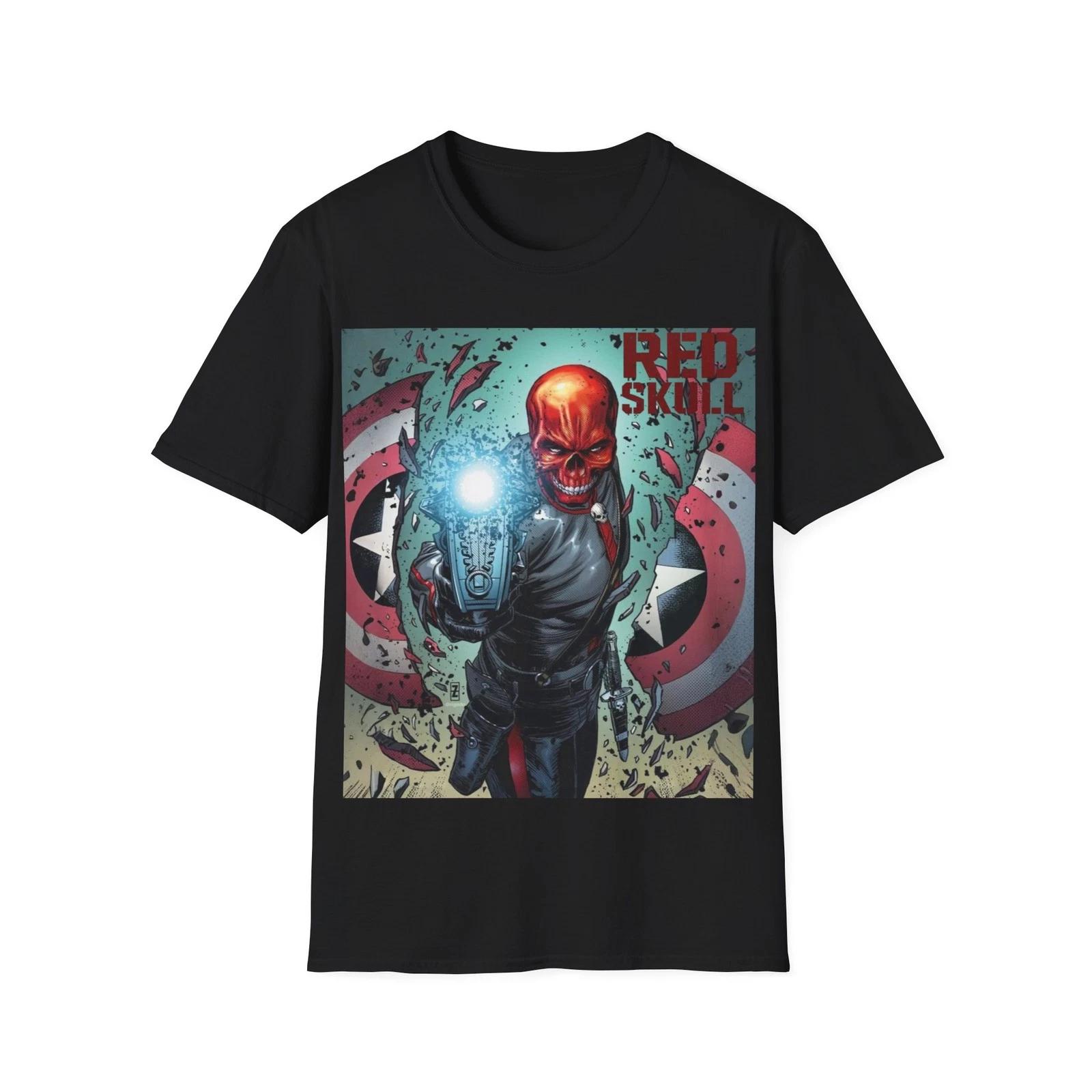 Red Skull T Shirt Marvel Captain America Villain Tee 2XL