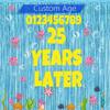 Age Numbers 25 Years Later Birthday Banner Under The Sea Party Decorations – Whats Funnier Than 24 25th 10th Birthday Decorations,Bubble Jellyfish