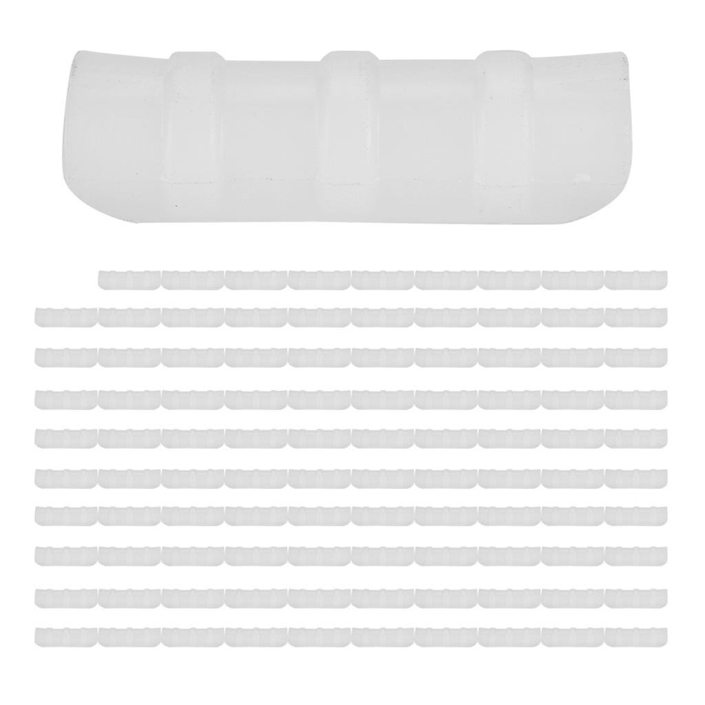 100pcs Greenhouse Frame Pipe Clip Clamp Garden Film Sunshade Net Fixing Clamp Connector22 ? White