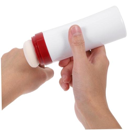 Abaodam Powder Puff Box, Empty Powder Container Bottle, Refillable Powder Bottle, Airless Powder Kit, Clean Baby Powder Bottle, Talcum Powder Holder,