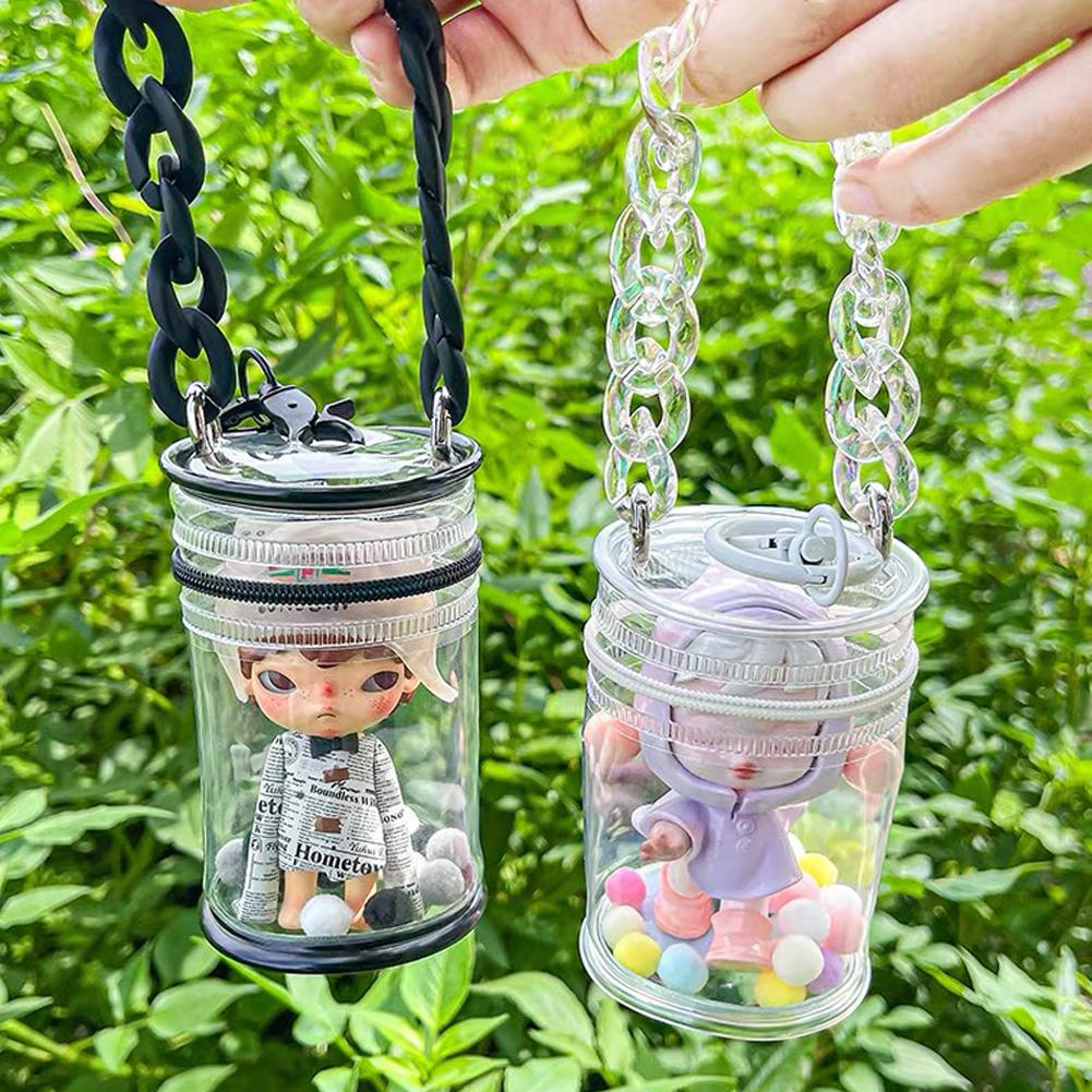 Creative Thicken Transparent Bag for Doll Display Storage Bag Mystery Doll Protection Case Mystery Toy Storage Boxes for Doll Toy Zipper Pouch