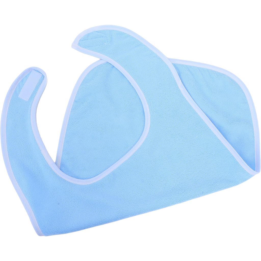 Adjustable Adult Bib for Elderly Seniors Special Needs Reusable Cotton Food Stain Protector for Eating Feeding Makeup Face