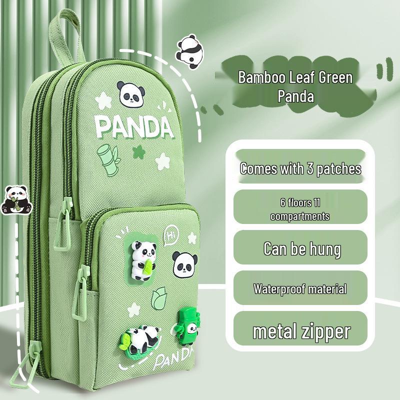 Capybara Girl Large Capacity Double-Layer Pencil Case with Double-Opening Window - Stylish & Unique.