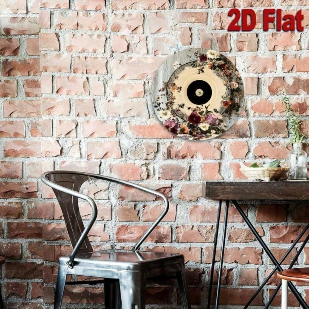Vintage Floral Record Metal Wall Art Sign Home Kitchen Decor Retro Gift