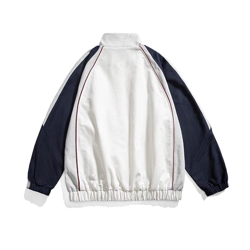 Mountain Style Striped Men's Casual Autumn Jacket with Contrast Colors