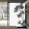 Static Cling Window Film Privacy Bamboo Non Adhesive Glass Sticker Window Coverings for Homedecor