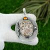 Daughters Day Deal Oval Ocean Jasper Gemstone Citrine 925 Silver Wedding Pendant