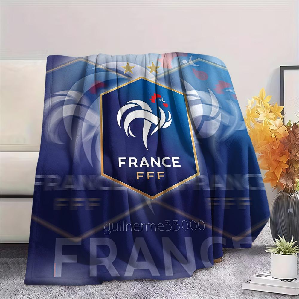 France National Football Team Flannel Blanket, High Quality Comfortable for All Seasons, Home Decor, Warmth and Comfort