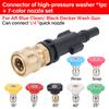 Pressure Washer 1/4 Quick Connect Adapter With Multi Angle Nozzles Fit AR Blue Clean Black Decker Bosch Foam Cannon Car Washing