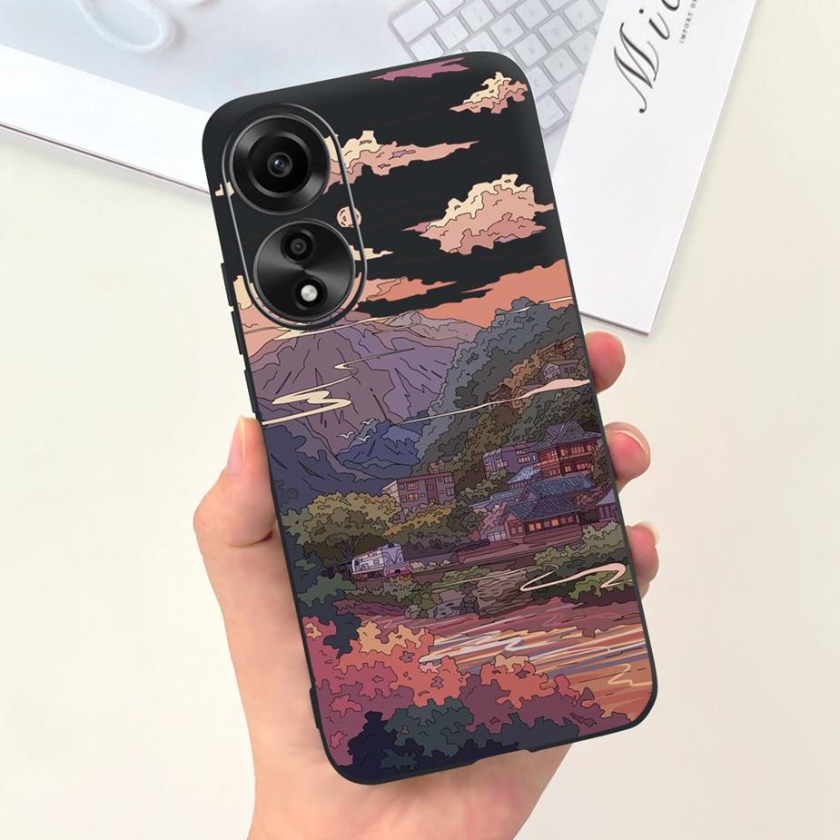 For Oppo A78 4G Case CPH2565 Cute Dinosaur Cartoon Painted Cover Soft Silicone Phone Case For Oppo A78 A 78 OppoA78 4G 5G Fundas