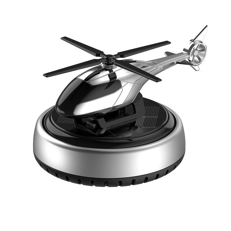 Intelligent Rotating Helicopter Solar Car Air Freshener Ornament