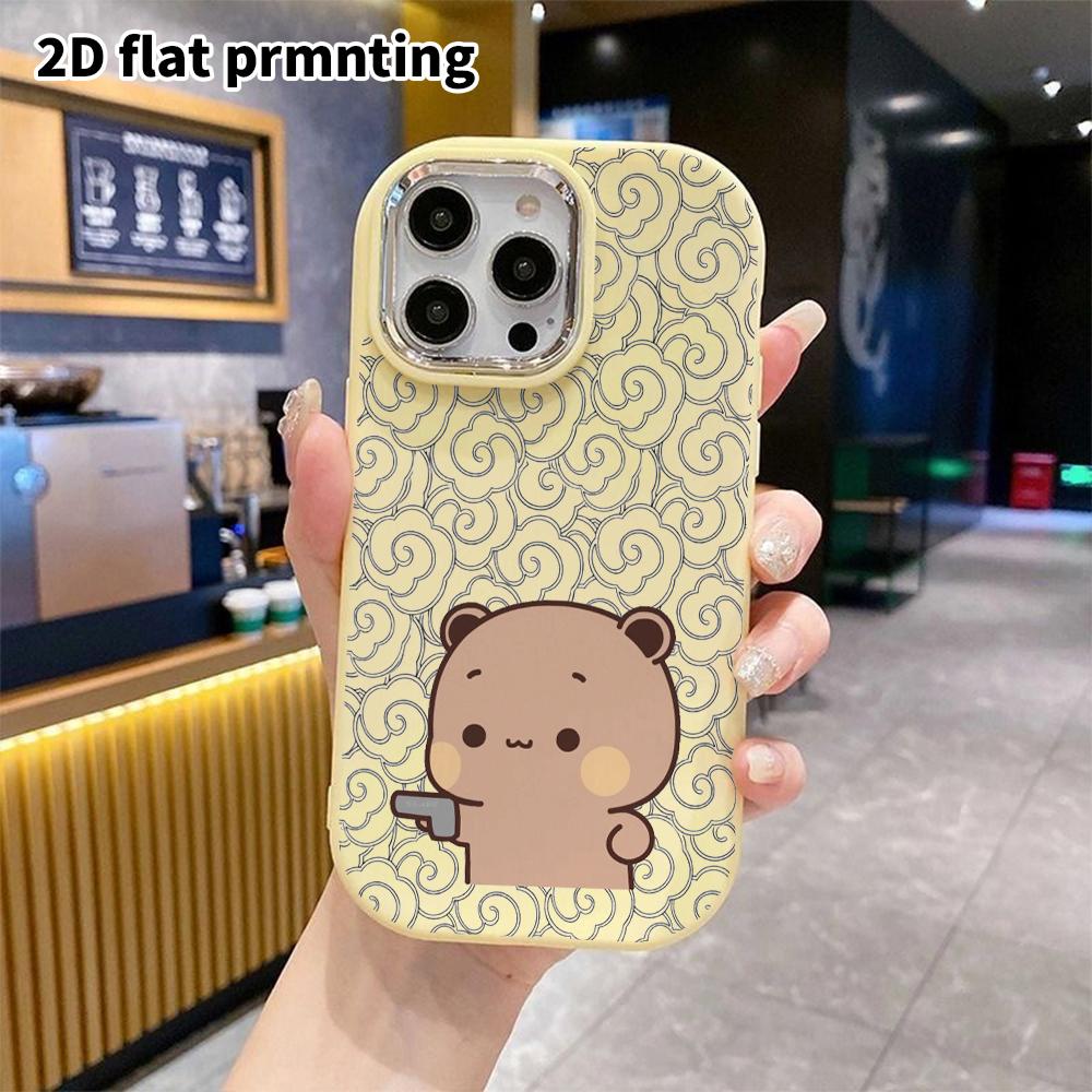 Phone Case: 2D Flat Design Suitable for iPhone 18 17 16 15 14 13 Pro Protective Case, Couple Style, Holding a Small Pistol, Christmas and Halloween Gi